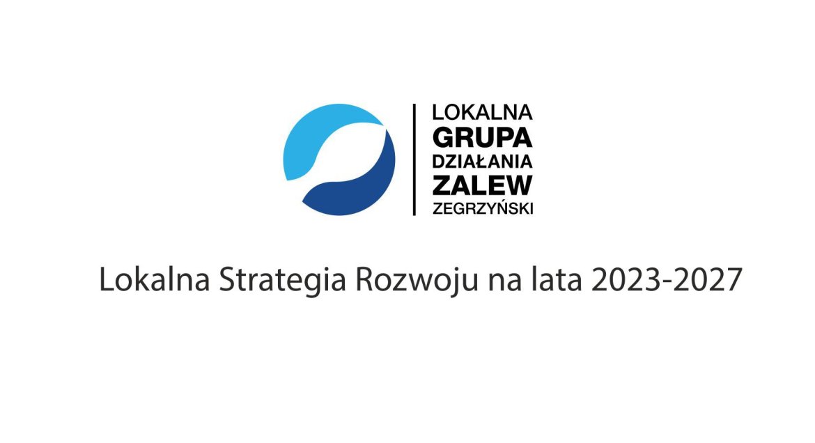 Logo LGD ZZ z napisem: Lokalna Strategia Rozwoju LGD ZAlew Zegrzyński na lata 2023-2027