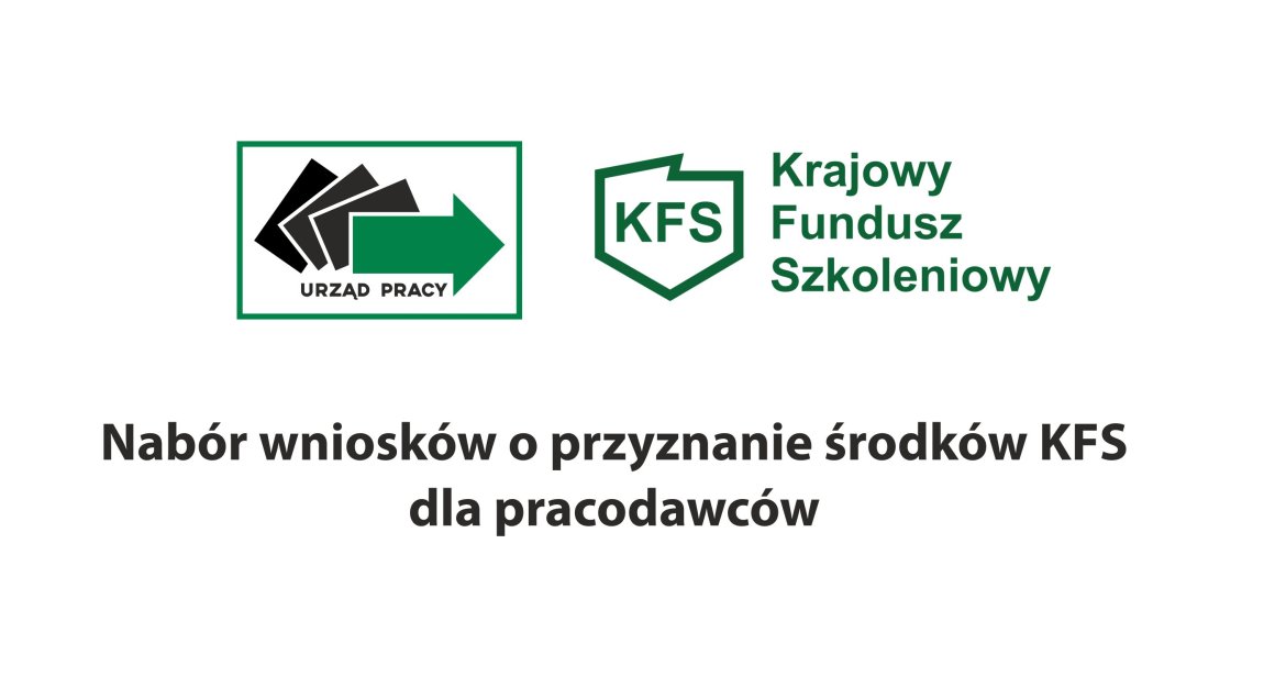 Na grafice logo PUP w legionowie i KFS oraz napis Nabór wniosków o przyznanie środków KFS  dla pracodawców