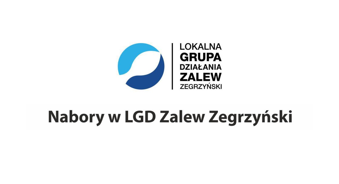 grafika z logo LGD oraz napisem Nabory w LGD Zalew Zegrzyński