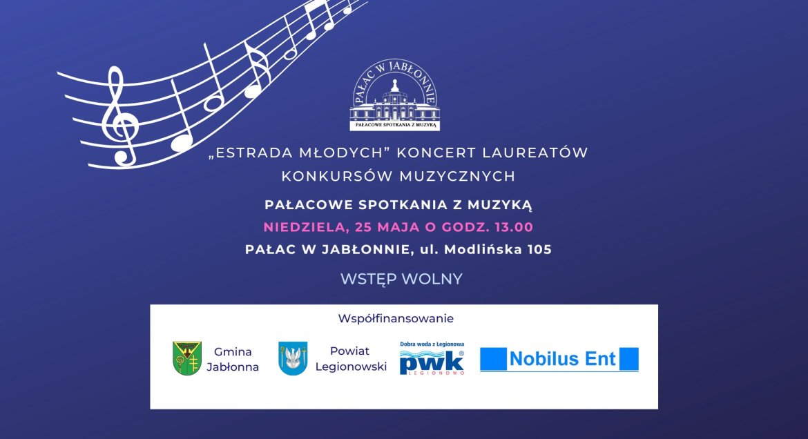 grafika "Pałacowe Spotkania z Muzyką" z logotypami
