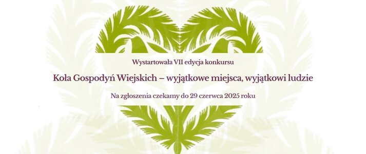 Zdjęcie przedstawia serce z napisem ,,Koła Gospodyń Wiejskich- wyjątkowe miejsca, wyjątkowi ludzie"