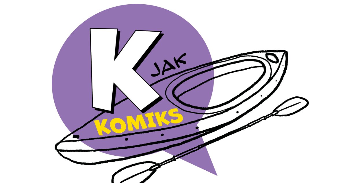 Zdjęcie przedstawia logo wydarzenia o nazwie K jak komiks