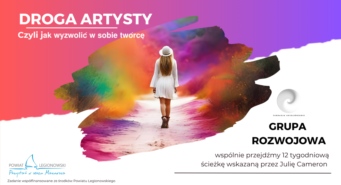 Plakat zapraszający na wydarzenie droga artysty, szczegółowe informacje w aktualności