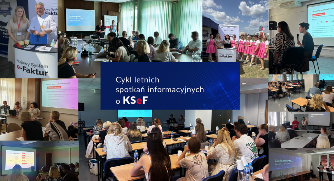 Zdjęcie legionowskich uczestników letnich spotkań informacyjnych poświęconych KSeF