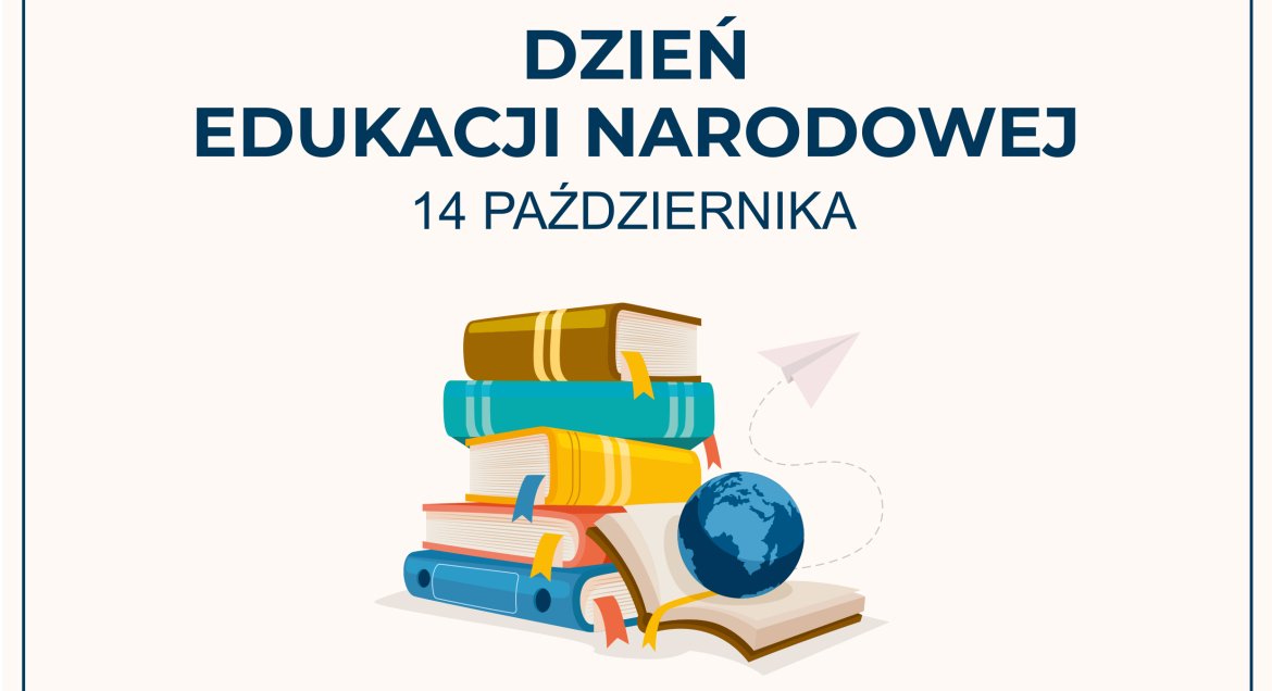 Grafika z napisem 14 października Dzień Edukacji Narodowej