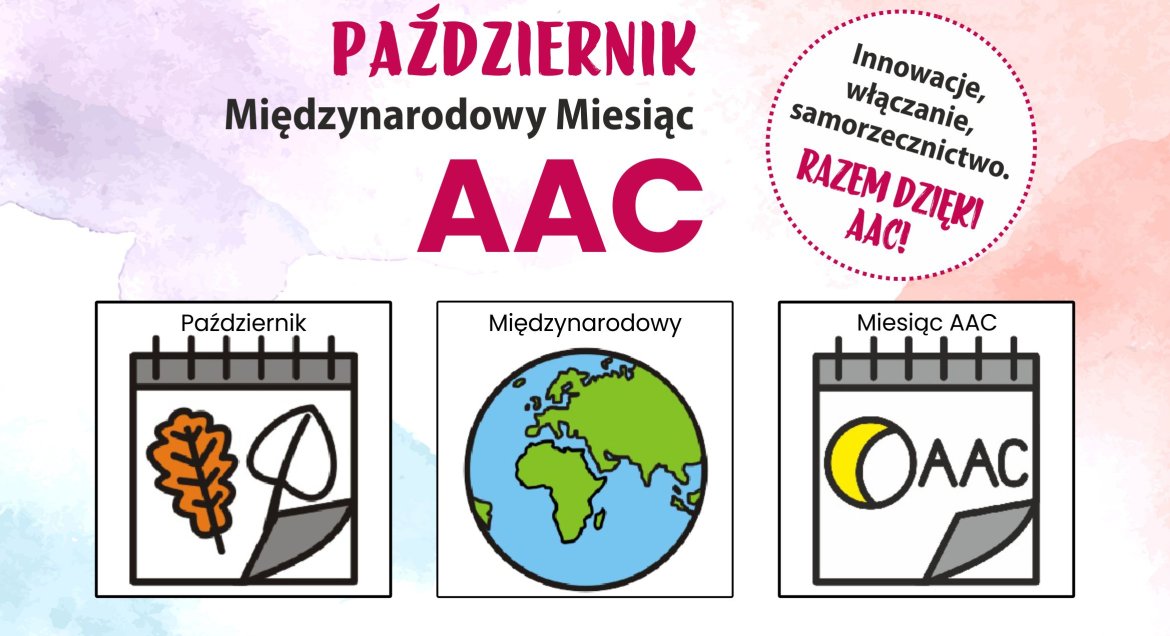 Plakat na wydarzenie, treść w aktualności. Dodatkowo 3 obrazki symboli Makaton, kolorowe tło
