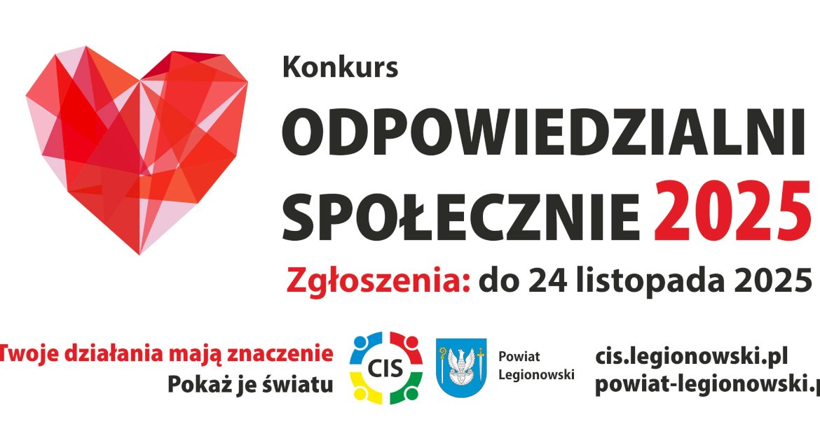 Baner z logotypami i nazwą konkursu Odpowiedzialni Społecznie 2025