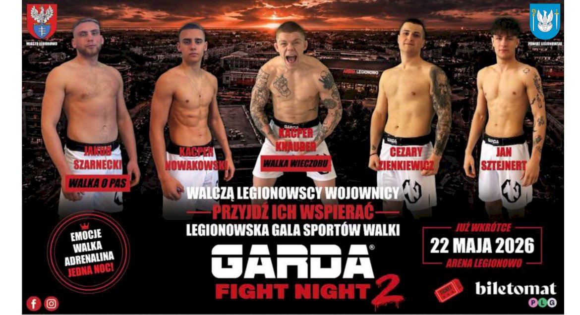 plakat wydarzenia, szczegóły w aktualności, na plakacie czterech zawodników