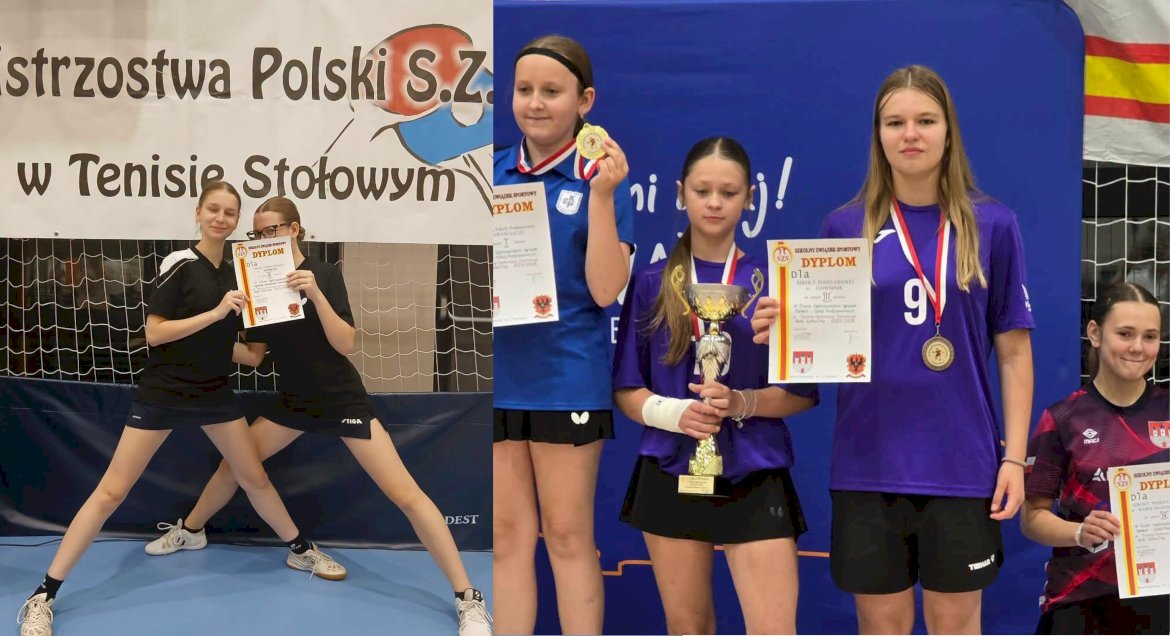 zawodniczki z dyplomami