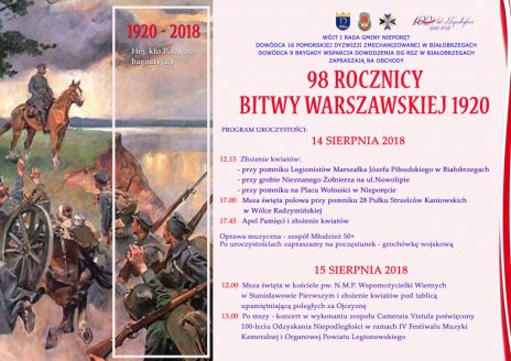 98. Rocznica Bitwy Warszawskiej, obchody w gminie Nieporęt