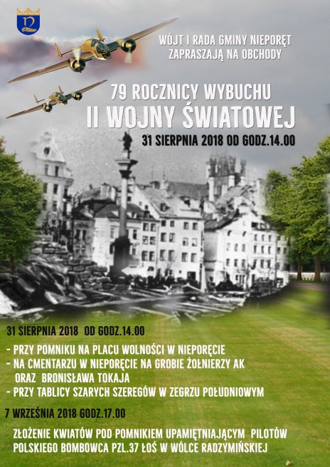 Złożenie kwiatów pod pomnikiem Pilotów PZL37 Łoś