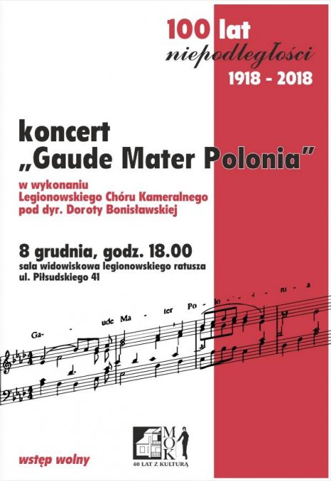 "Gaude Mater Polonia" koncert Legionowskiego Chóru Kameralnego
