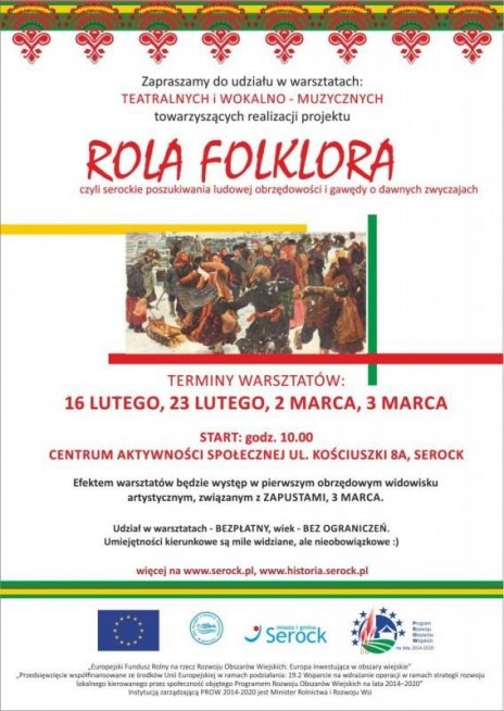Rola Folklora - warsztaty teatralne i wokalno-muzyczne