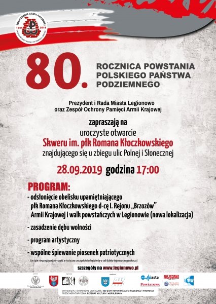 Otwarcie skweru im. płk Romana Kłoczkowskiego