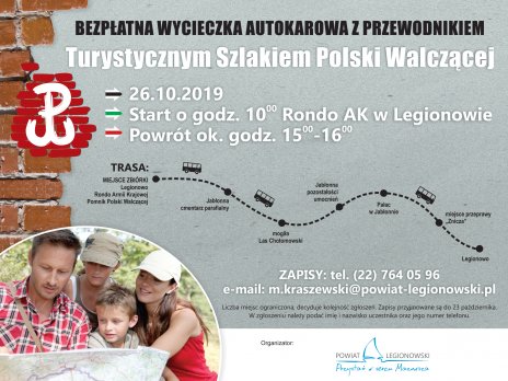 Bezpłatna autokarowa wycieczka turystycznym szlakiem patriotycznym Polski Walczącej