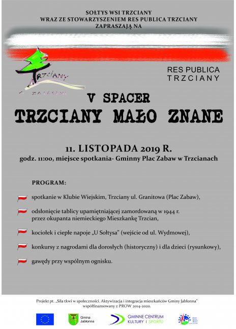 "Trzciany mało znane"- V spacer historyczny