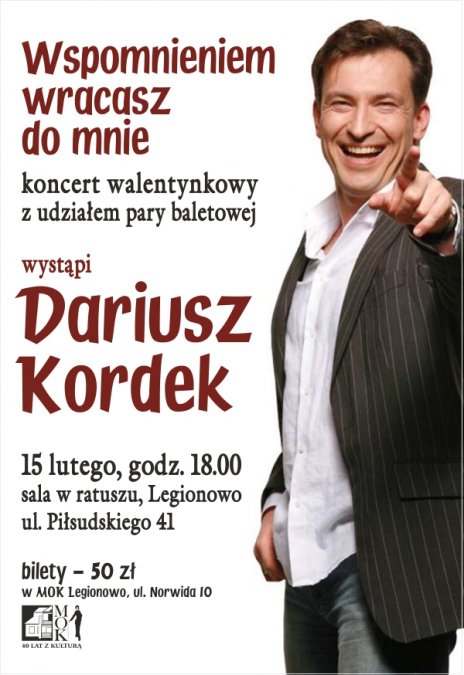 Koncert walentynkowy Dariusza Kordka