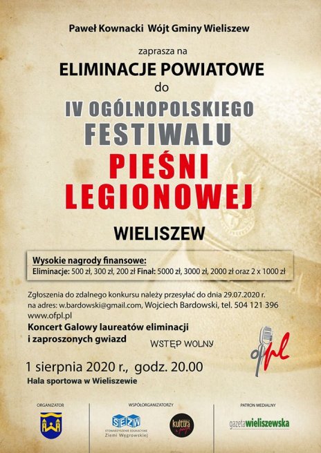 IV Ogólnopolski Festiwal Piesni Legionowej - eliminacje