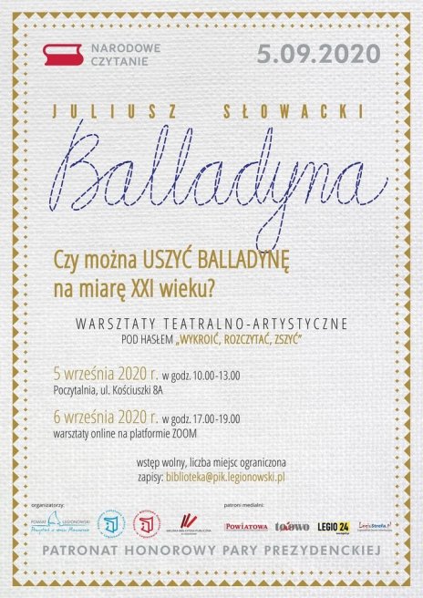 Balladyna - warsztaty „Wykroić, rozczytać, zszyć”