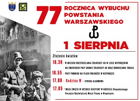 77. rocznica wybuchu Powstania Warszawskiego - ochody w Nieporęcie