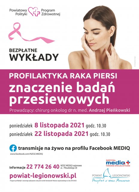 Profilaktyka raka piersi - bezpłatne wykłady