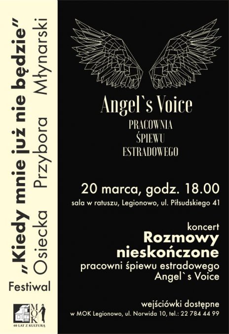 Koncert "Rozmowy nieskończone" Pracowni Śpiewu Estradowego Angel`s Voice