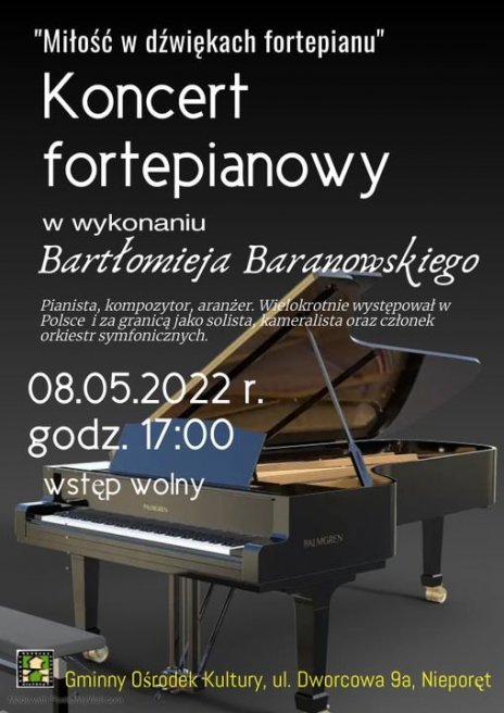 Koncert w wykonaniu Bartosza Baranowskiego