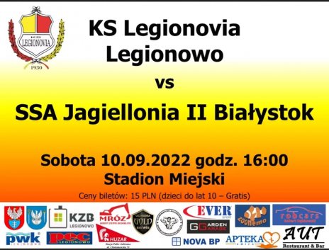 Mecz KS Legionovia Legionowo - SSA Jagiellonia II Białystok