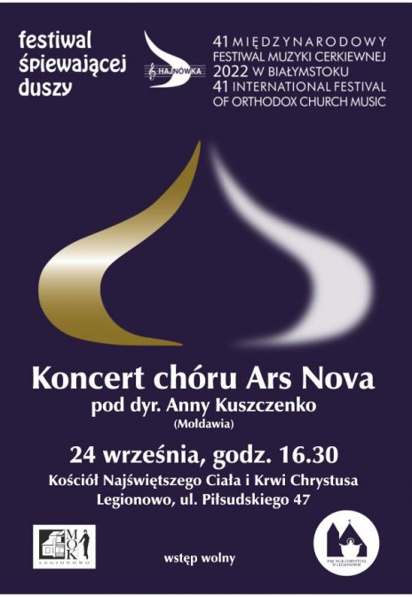 Koncert muzyki cerkiewnej chóru "Ars Nova" z Mołdawii