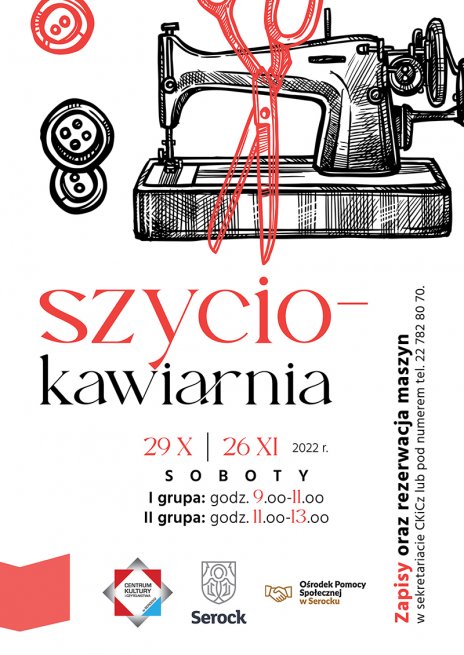 Szyciokawiarnia - zajęcia krawieckie