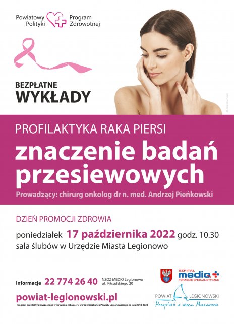 Bezpłatny wyklad: „Rak piersi – znaczenie badań przesiewowych”