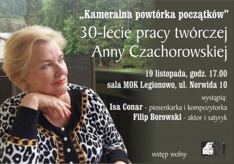 "Kameralna powtórka początków" - 30-lecie Anny Czachorowskiej