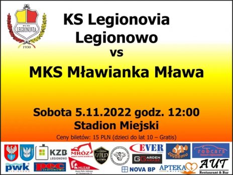 Mecz: KS Legionovia Legionowo - MKS Mławianka Mława
