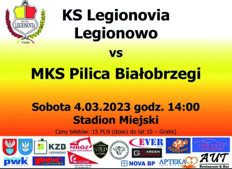Mecz: KS Legionovia – MKS Pilica Białobrzegi