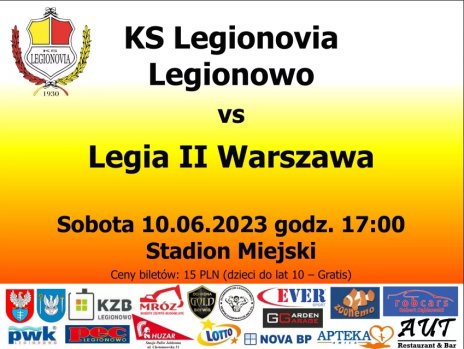 Mecz: KS Legionovia - Legia II Warszawa