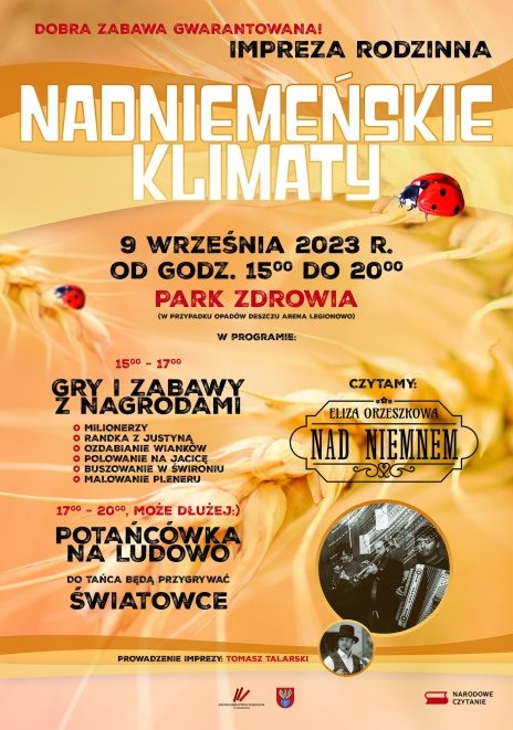Plakat zawierający informacje o wydarzeniu.  Te informacje są podane w aktualności.