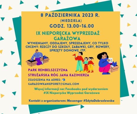 Plakat zawierający informacje o wydarzeniu.  Te informacje są podane w aktualności.