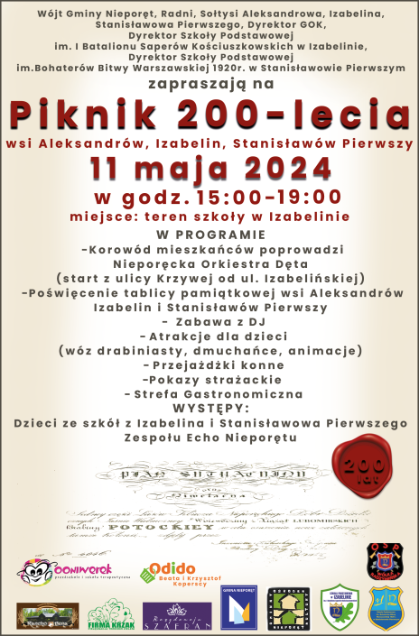 Piknik 200-lecia wsi Aleksandrów, Izabelin, Stanisławów Pierwszy