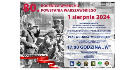 80. rocznica wybuchu Powstania Warszawskiego - obchody w gminie Nieporęt