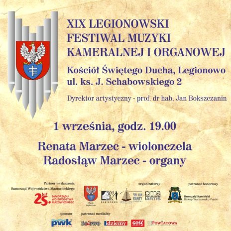 Koncert - Renata Marzec - wiolonczela, Radosław Marzec - organy