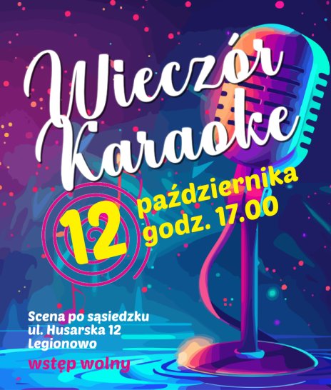 Plakat zapraszający na wydarzenie, treść w aktualności