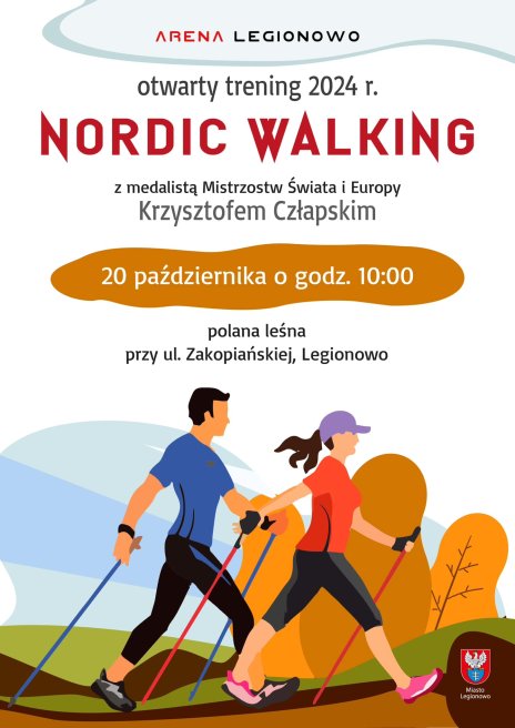 Nordic Walking w lesie przy ulicy Zakopiańskiej