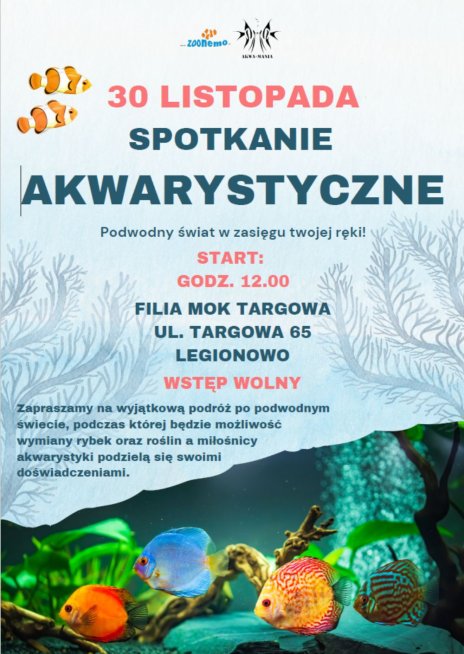 Plakat zapraszający na wydarzenie, szczegóły w aktualności.