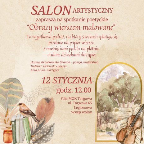 Plakat zapraszający na wydarzenie,szczegółowe informacje w aktualności.