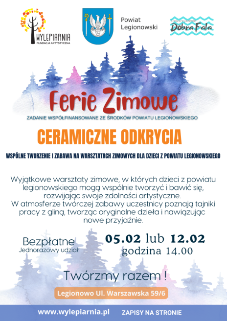 Plakat zawierający tytuł zadania, informacje o zapisach i termin. Te informacje są dostępne w treści aktualności i tytule