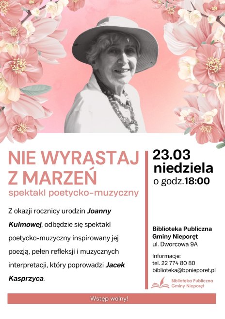Plakat zapraszający na wydarzenie, szczegółowe informacje w aktualności.