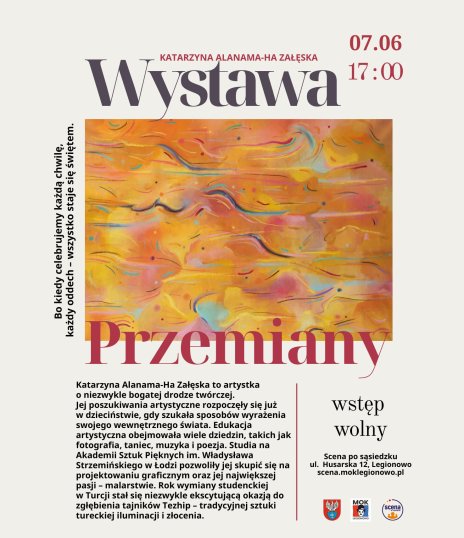 Plakat zapraszający na wydarzenie, szczegółowe informacje w aktualności