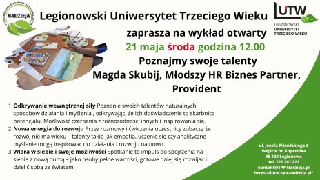 Plakat zawierający informacje o wydarzeniu