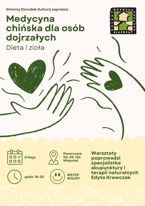Plakat zapraszający na wydarzenie. Szczegółowe informacje na plakacie