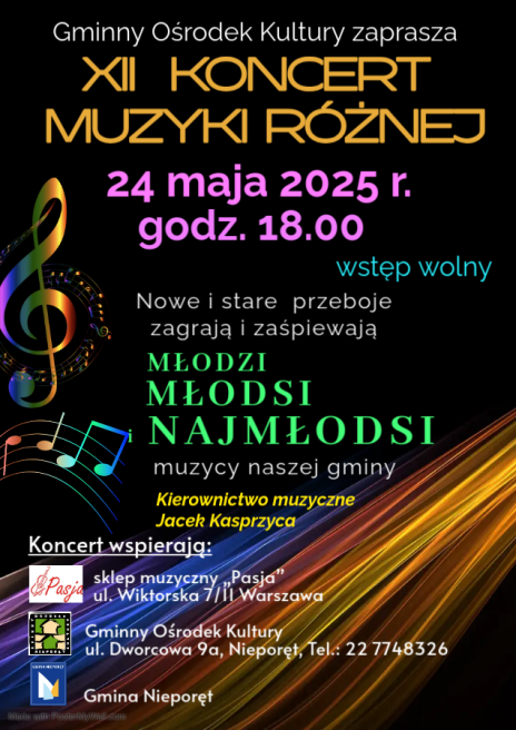 Plakat zawierający informacje o wydarzeniu